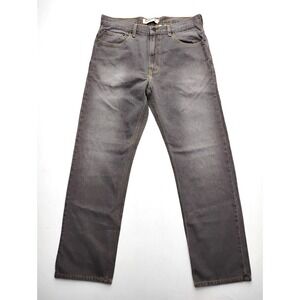 Levis 505 Jeans Mens 36x32 Faded Gray Denim Regular Straight Red Tab Y2K Vintage